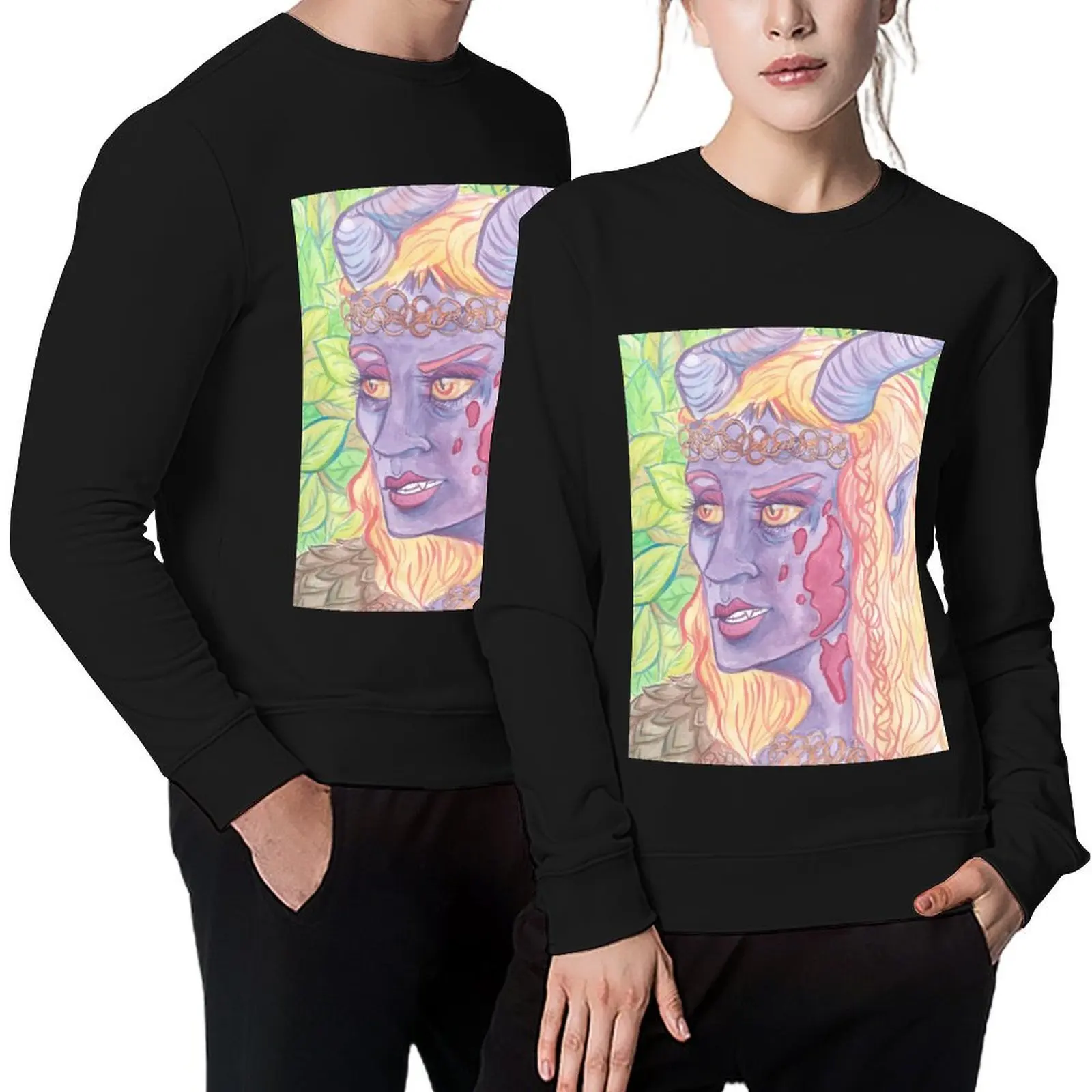 

Watercolour Tiefling Pullover mens clothes mens clothing men's sweat-shirt tracksuit men men's sweatshirts