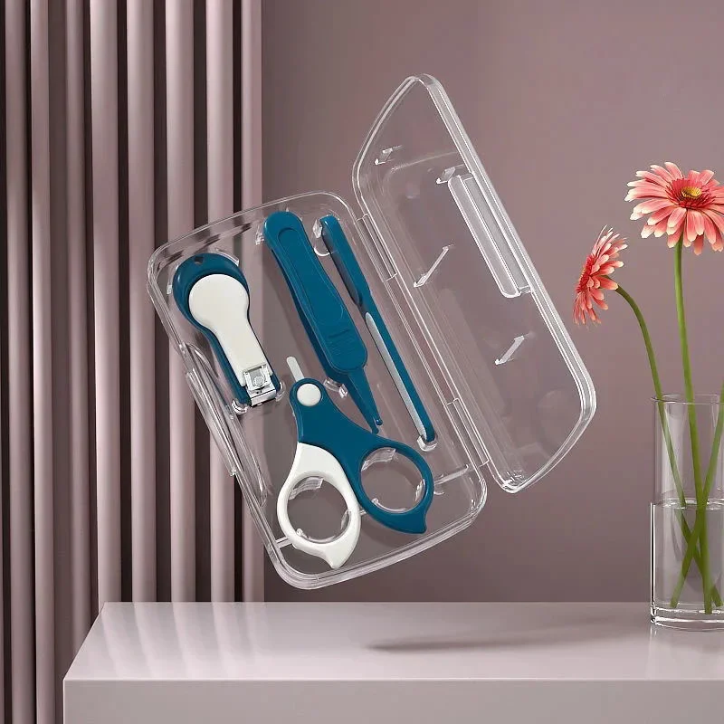 أدوات الرعاية الصحية للأطفال للسفر ، مجموعة العناية بالأظافر ، آلة تشذيب أصابع الرضع ، مقصات ، مقصات أظافر ، صندوق تخزين ، جديد ، 4 ومناسب #6