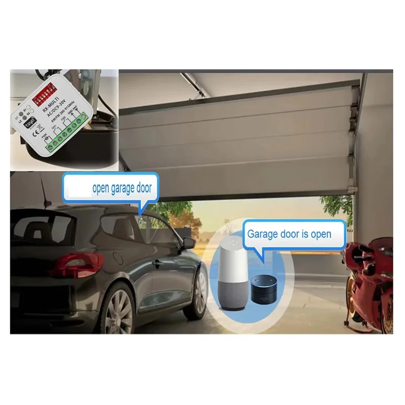 B08B-280-915Mhz Universale RX Multi Tuya WIFI Porta Del Garage Ricevitore di Controllo Remoto Momentaneo AC DC 9-30V Interruttore Modulo Relè