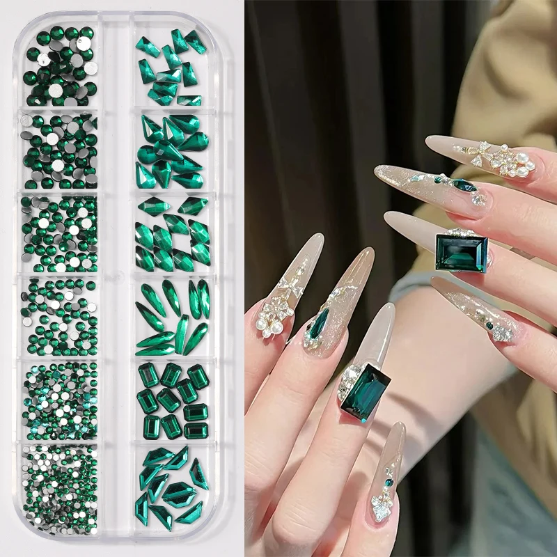 1440 Stück/Beutel AB/Klare Runde Mini-Nageldiamanten SS3-SS20 (1,3-4mm) Flache Rückseite Nicht-Hotfix Nagelkristalle Klare AB Maniküre-Glassteine