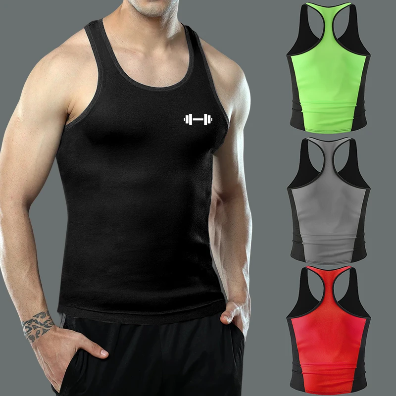 

New summer training vest, quick-drying and breathable outdoor basketball vest, shoulder and iron sports fitness clothing