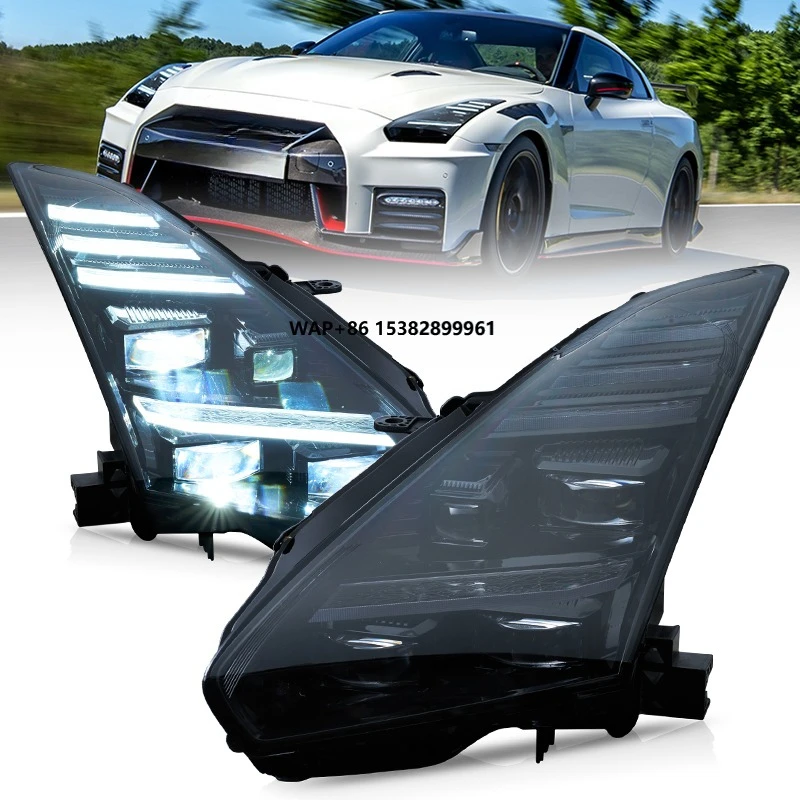 Front Light Car Accessories R35 Headlight Assembly 2008-2023 Modified LED Lens for  GTR