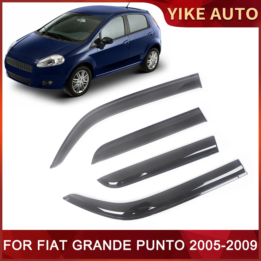 

Window Visor for FIAT GRANDE PUNTO 2005-2009 Weathershied Door Visor Wind Sun Rain Guards Side Window Wind Deflectors Auto Parts