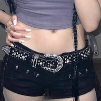Full Rhinestone Belts For Women Men Fashion Diamond Bling PU Metal Buckle Pin Waist Belt Leisure Dress Jeans Wild Waistband