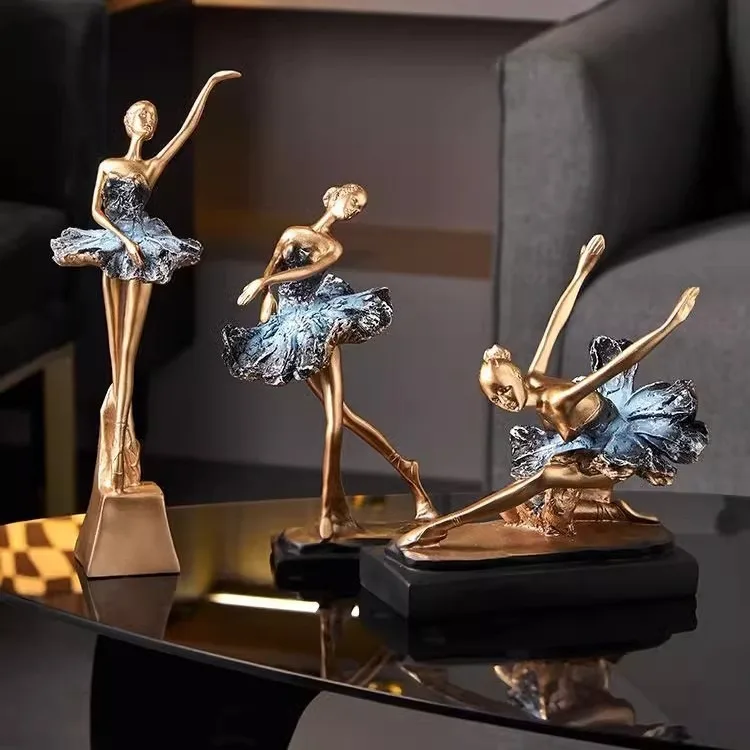 

Elegance Ballet Girl Statue Decoration Accessories Home Living Room TV Cabinet Desktop Decor Accessories Ballet Abstract Crafts