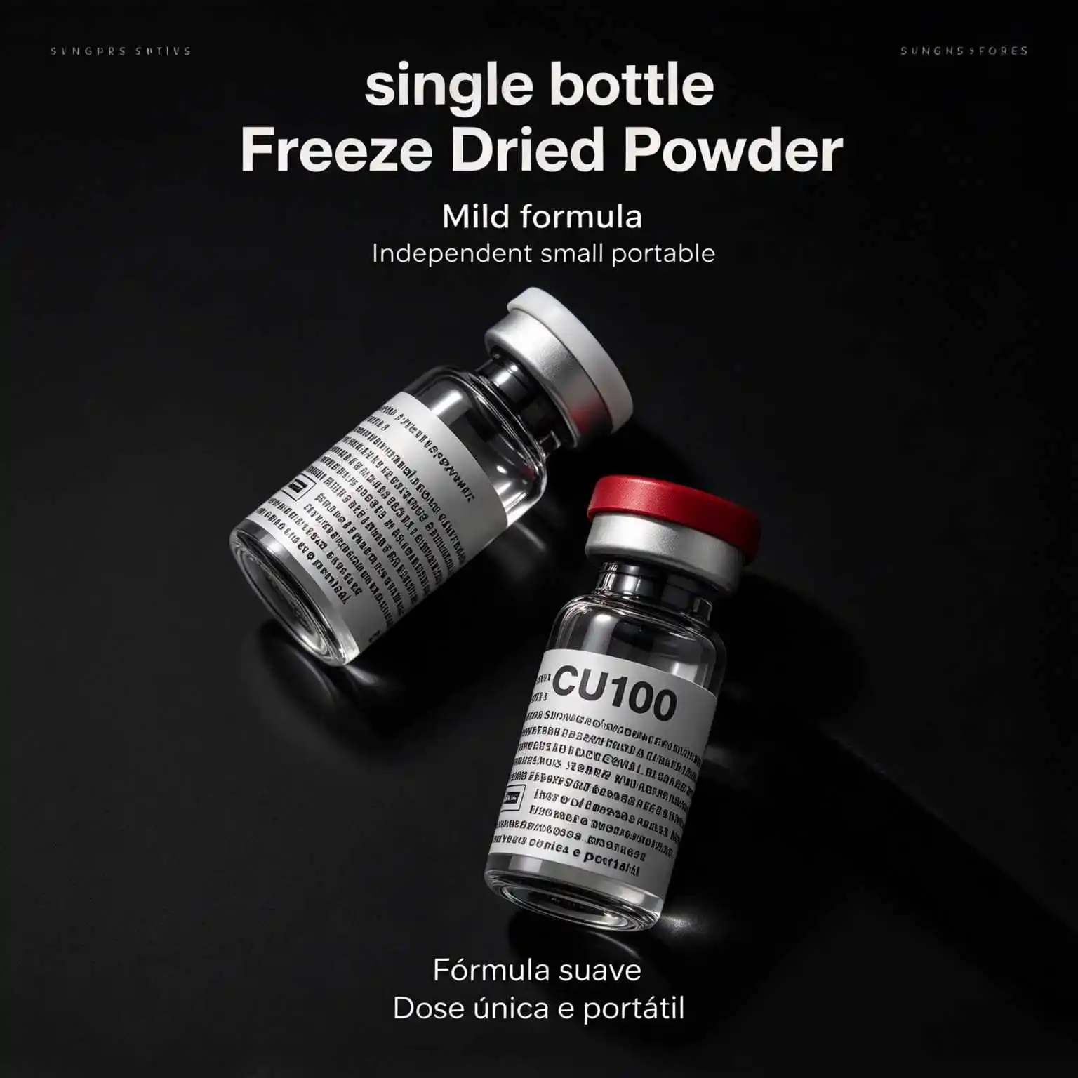 1 bottle (Cap Color Varies) High-Quality Lyophilized GHK-Cu Copper Powder