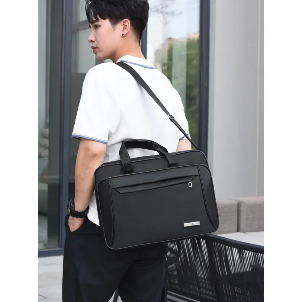 Lightweight Briefcase Men\'s Laptop Storage Handbag Large Capacity Notebook Fashion Business Travel Wallet Mobile Shoulder Pouch