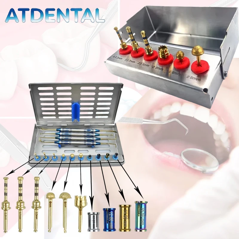 Diamond Coated Bur Stoppers Sinus Lift Membrane Dental Implant Elevation Augmentation Surgery Set