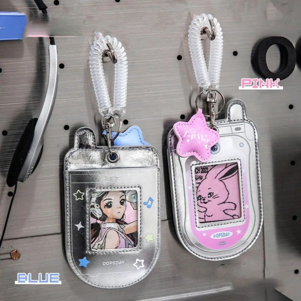 PU Leather Idol Photocard Holder Mini Phone Decoration Idol Card Display Protector Cute Personality Access Card Protective Case