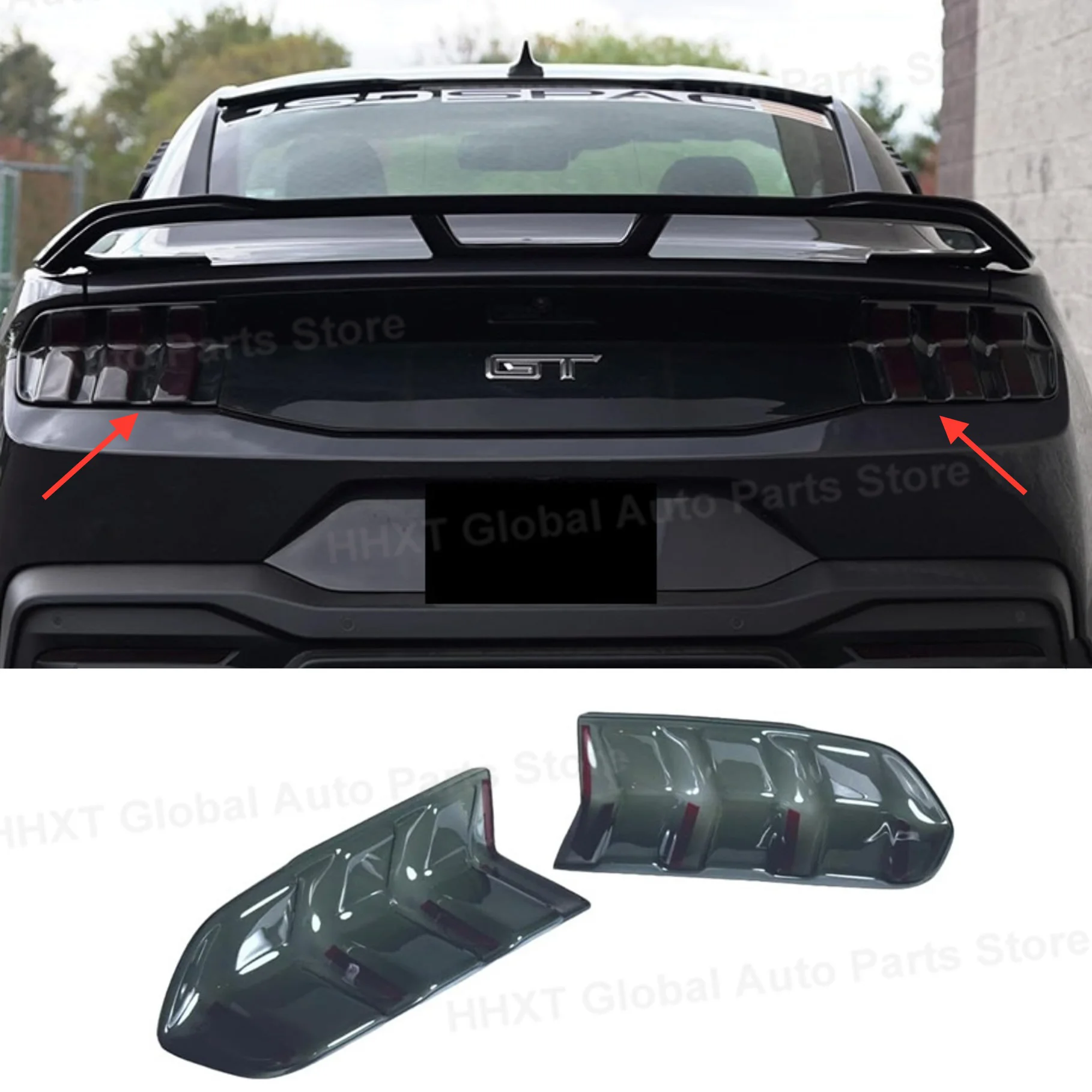 For Ford Mustang S650 Dark Horse 2024 2025 Exterior Car Rear Tail light Lamp Taillight Panel Cover Trim Accessories