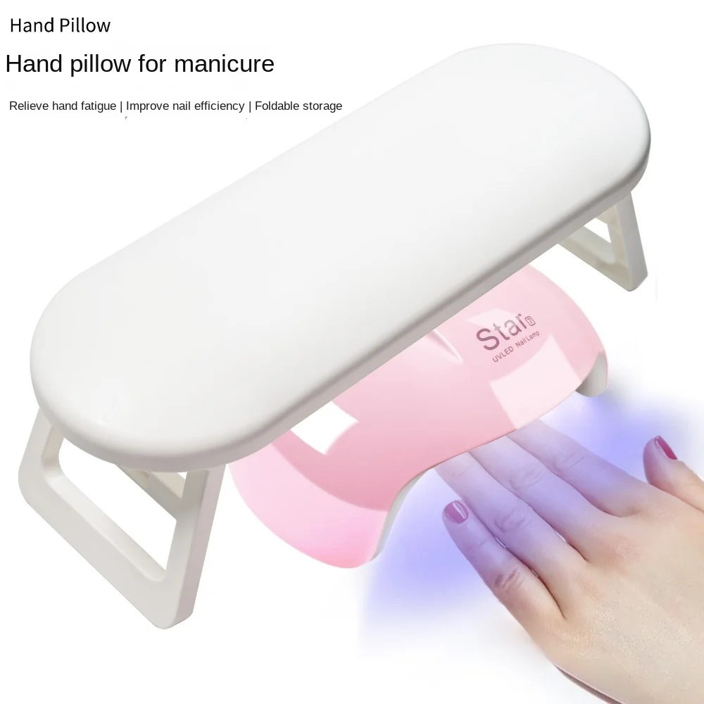 Non slip Professional Nail Hand Pillow Foldable Portable Nail Art Stand Arm Rests Salon Tool Manicure Table Mat