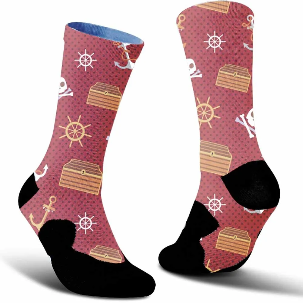 Trendy riders' must - have! Quick - dry, breathable socks with skull & nautical prints, eye - catching & comfy.