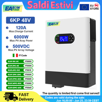 EASUN Hybrid Solar Inverter 6KW 48V 230V 24V 3.2KW 4KW 120A Mppt Solar Charge Grid Tie Inverter With WIFI Support Parallel
