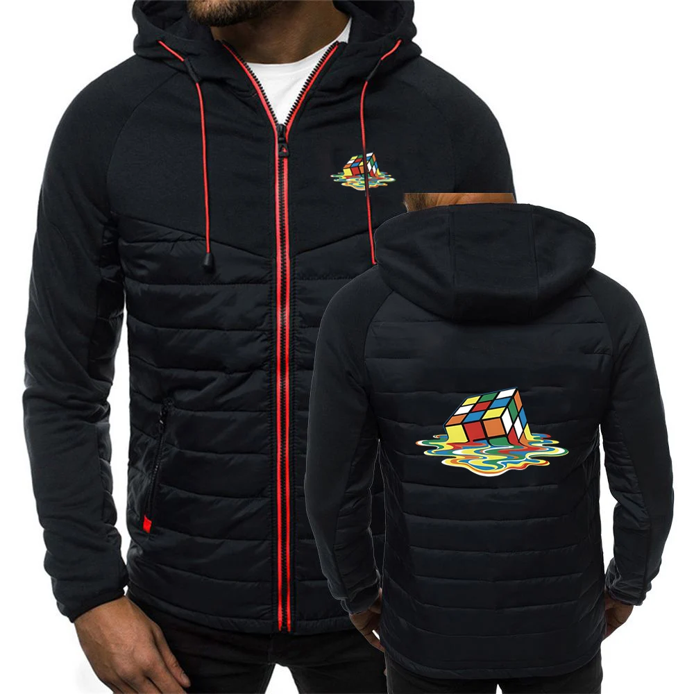 2025 Spring And Autumn Man's Cardigan Designer Hooded Coat Magic Square Logo Print High Quality Drawstring Jacket Hoodies
