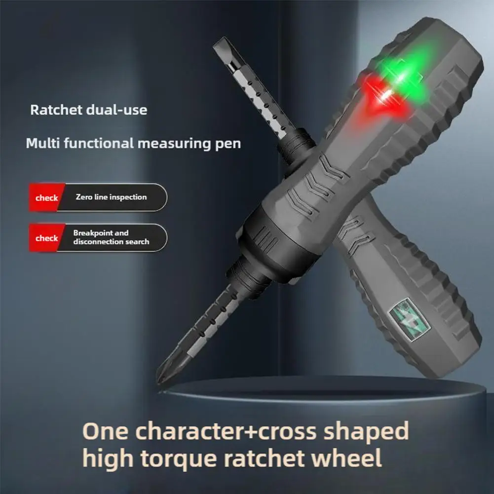 2-in-1 High Torque Strong Magnetic Screwdriver Electricity Non Contact Voltage Detector Electric Pen Digital Electrical Tes