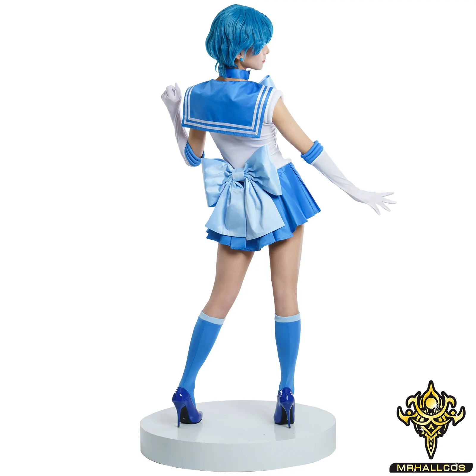 MRHALLCOS-Anime Cosplay Costume para Mulheres, Sailor Mercury, Mizuno Moon, Vestido de Cristal, Roupas Halloween, JK Party, Adulto, Criança, Plus Size