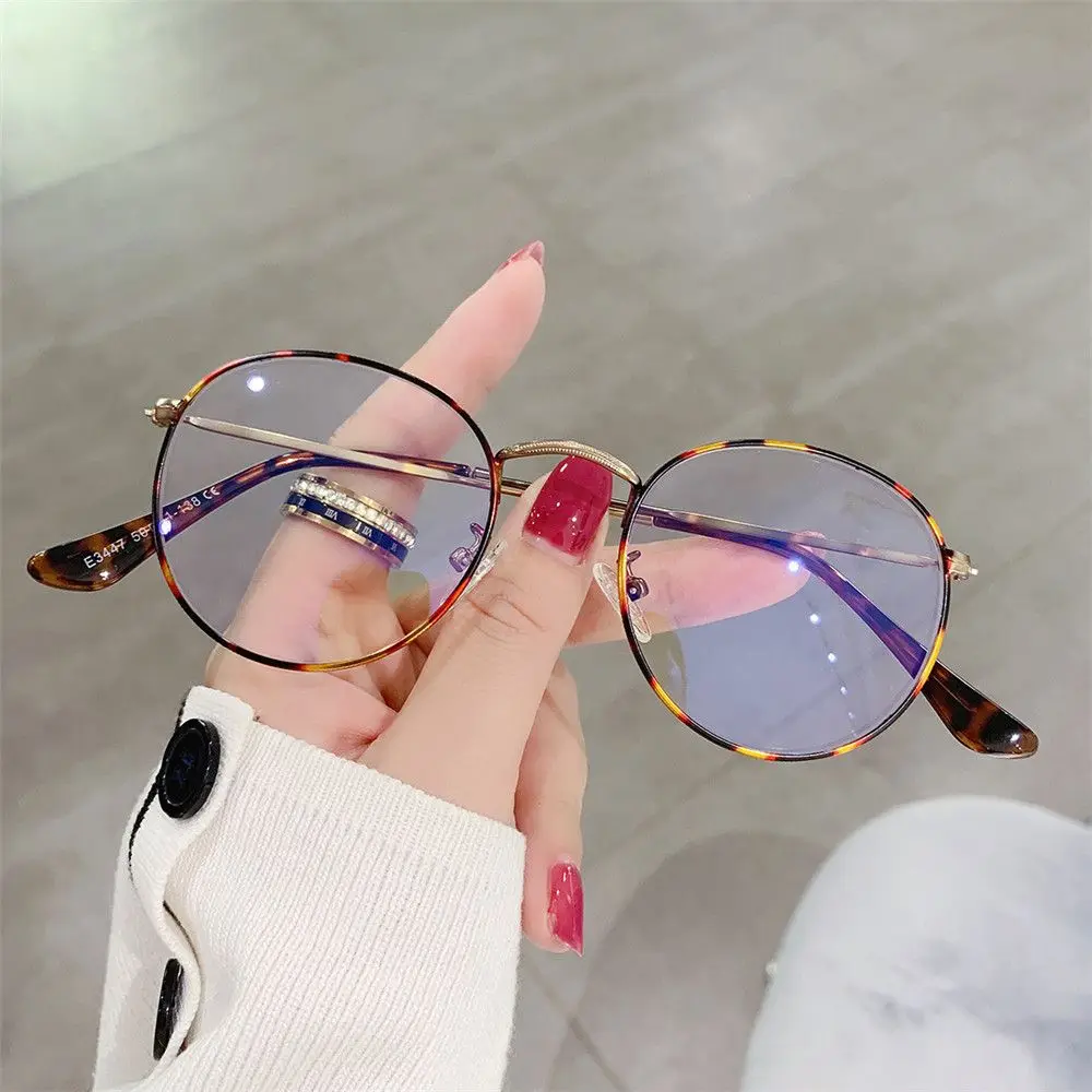 

Classic Anti-Blue Light Glasses Round Metal Optical Frames Computer Glasses Eye Protection Ultra Light Fashion Eyeglasses