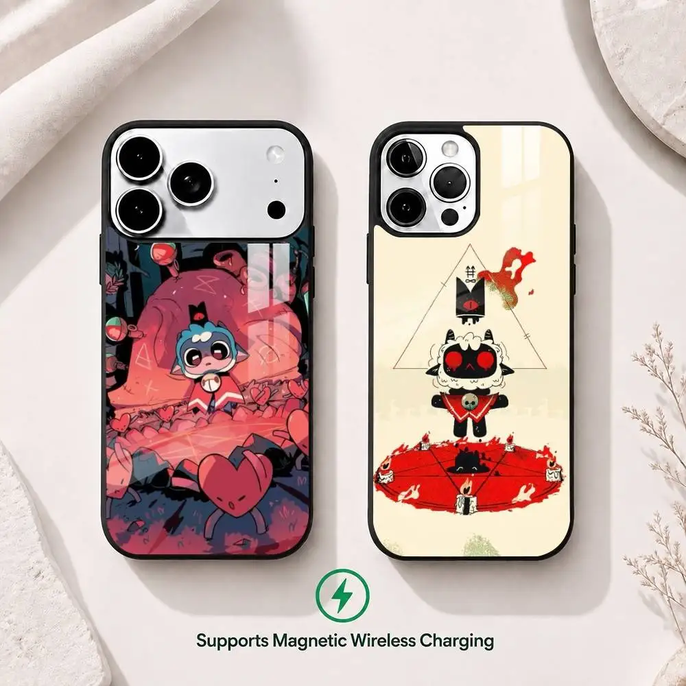 

Game C-Cult of the Lamb Phone Case For iPhone17,16,15,14,13,12,11 Plus,Pro Allows magnetic wireless charging