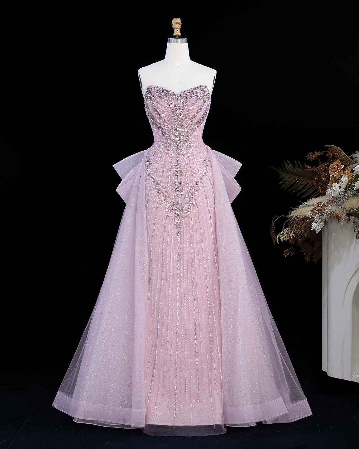 Sharon Said Abendkleid Luxus Meerjungfrau Sweetheart Tüll Perlen Kristalle Dubai Formelles Party-Hochzeitsgast-Kleid SS068 Maßanfertigung – Detail 5