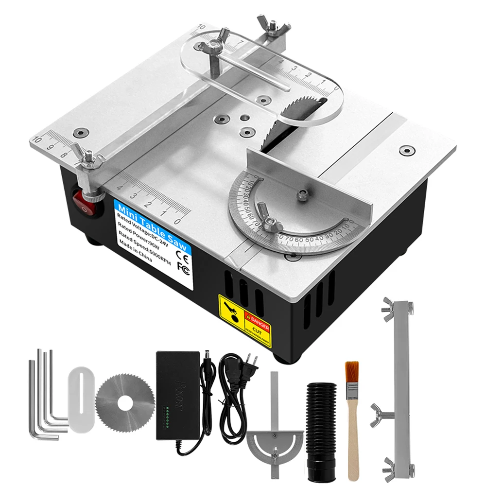 Mini scie de Table électrique 96W, 5000 tr/min, petite scie d'établi pour le travail du bois, modèle de bricolage fait à la main, artisanat, Machine de découpe, outil à lame de 63mm
