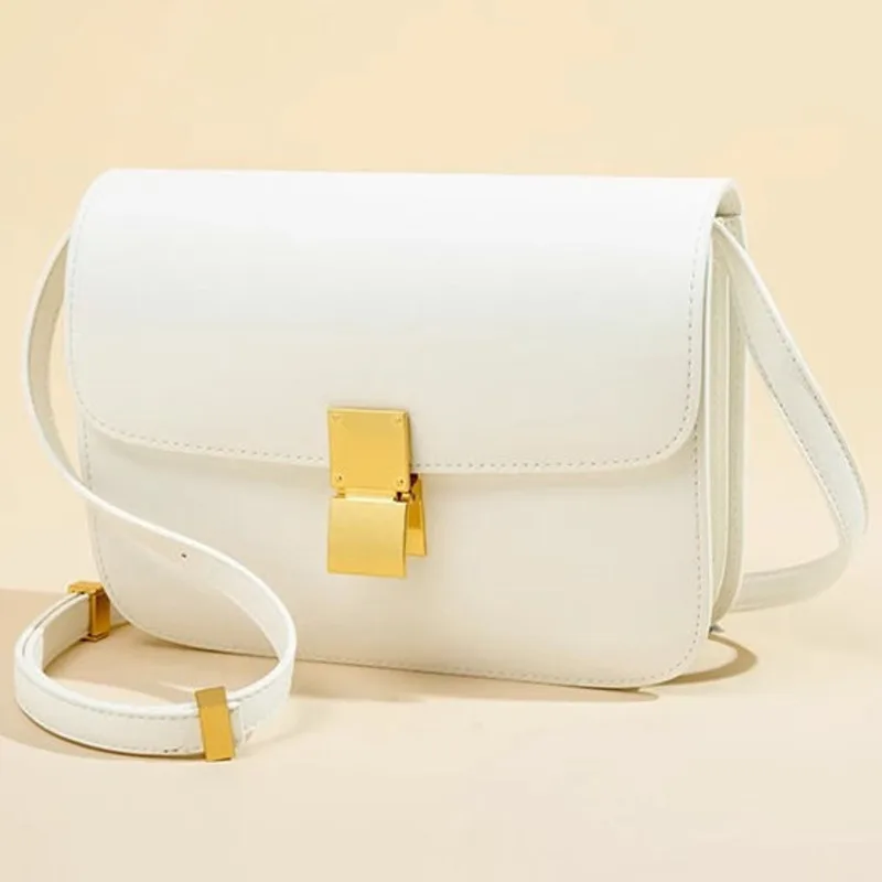 Genuine Leather Messenger Bag High-end One Shoulder Versatile Crossbody Trendy Women's Handbags For Women Quality Casual Purses