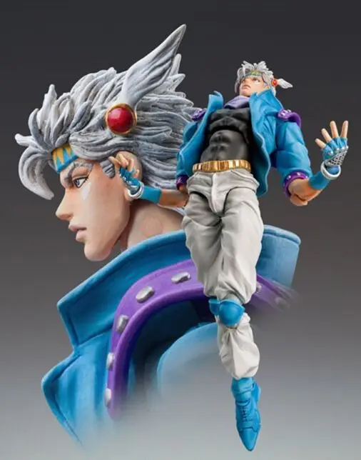 Original Medicos Caesar Anthonio Zeppeli blue model bizarre adventure action figure toy