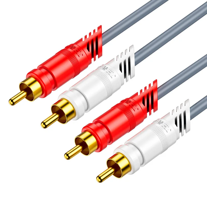Dual RCA To RCA Cable, Gold-Plated Connectors, Oxygen-Free Copper, Home Theater Audio System