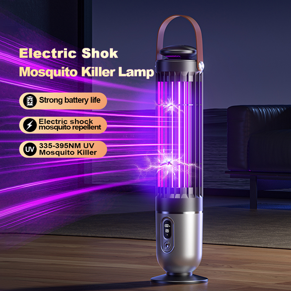  Electric Shock Mosquito Killer Lamp USB 5V Rechargeable Fly Trap Zapper Insect Killer Repellent Outdoor Mute Anti Mosquito Lamp 