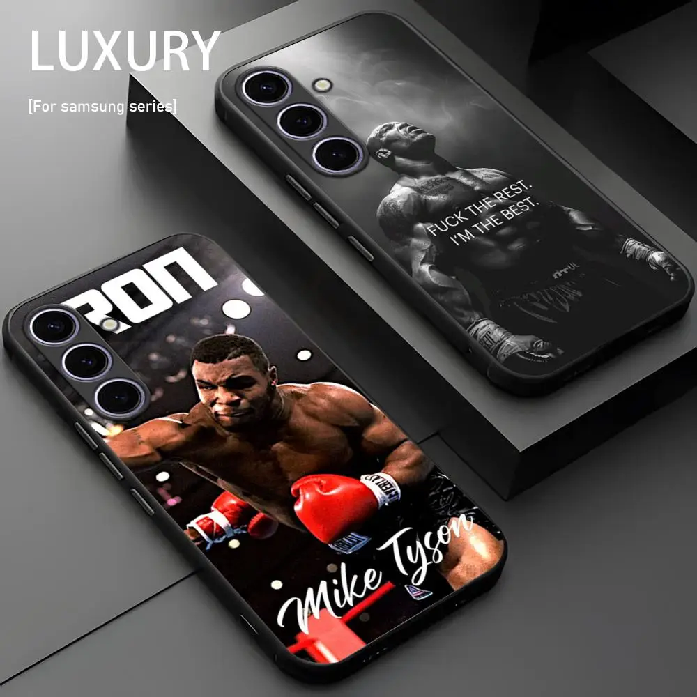 Boxer M-Mike T-tyson Star Phone Case For Samsung Galaxy S25 S24 S23 S22 S21 S20 Plus Ultra Note20 Soft Black