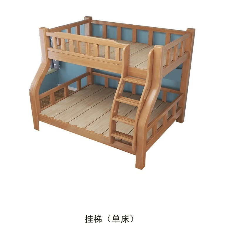 

second floor upper and lower bunk youth multi-functional small apartment double high and low bed two floors