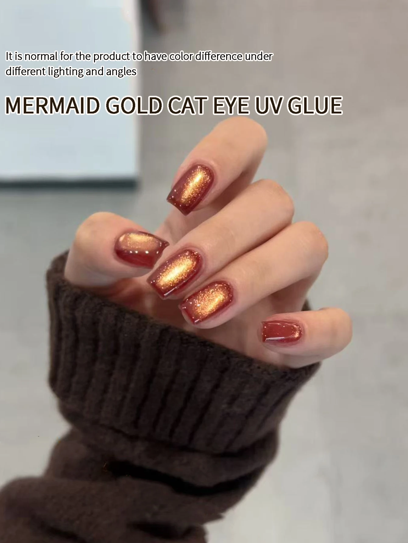 Vernis à ongles Gel œil de chat doré d'automne 15ml, Gel UV pour Nail Art, breloque pour Nail Art à faire soi-même, cadeau de noël parfait