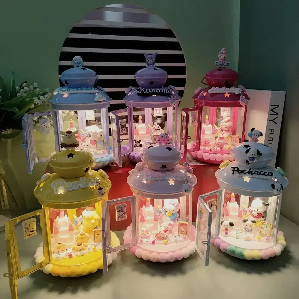 

Sanrio Kuromi Hello Kitty Diy Night Light Cinnamoroll Pochacco Children Birthday Gift My Melody Fur Ball Series Christmas Gift