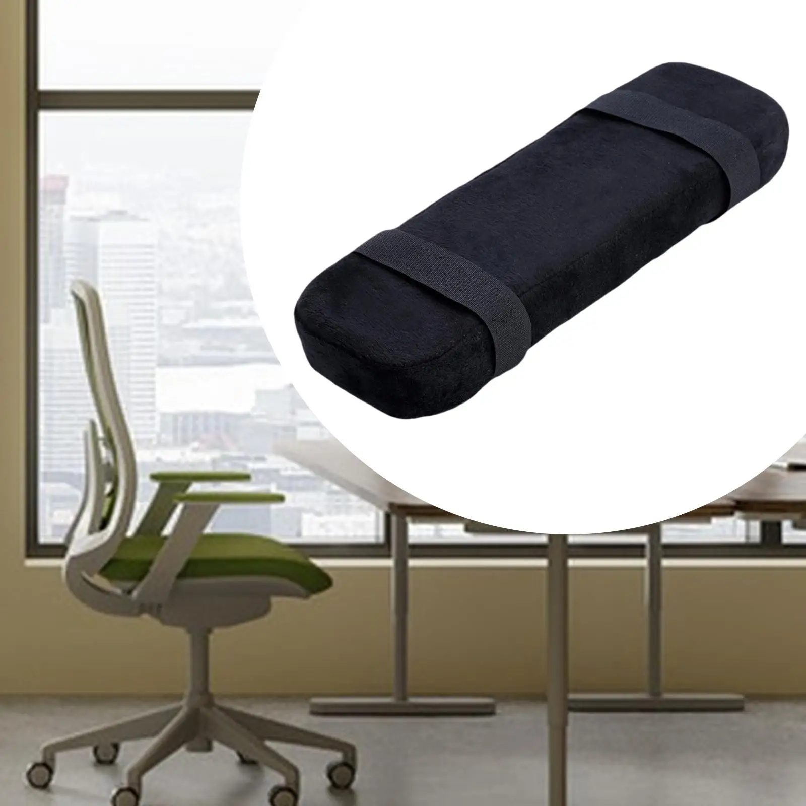 Chair Armrest Pad with Elastic Straps Comfortable Easy to Use Accessory Armrest Cushion for Home Office Chairs Computer Chairs