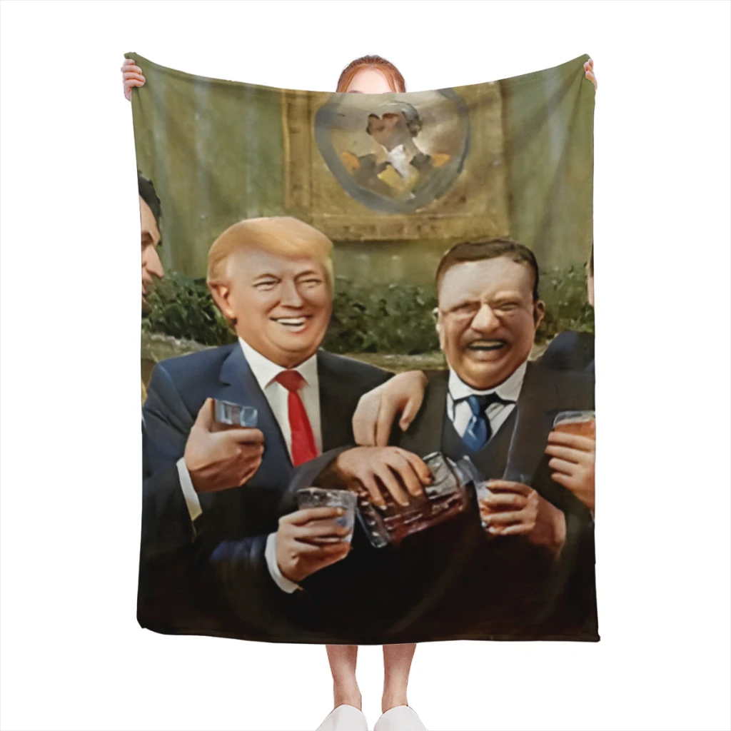 

Donal Trump President Make America Great Again Blanket Sofa Bedroom Bed Home Office Nap Blanket Car Travel Picnic Blankets Gift