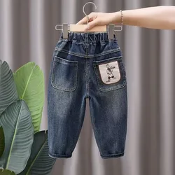 Children's Jeans Spring and Autumn New Boys' Fashion Loose Fit Jeans Pants Baby Autumn casual pants