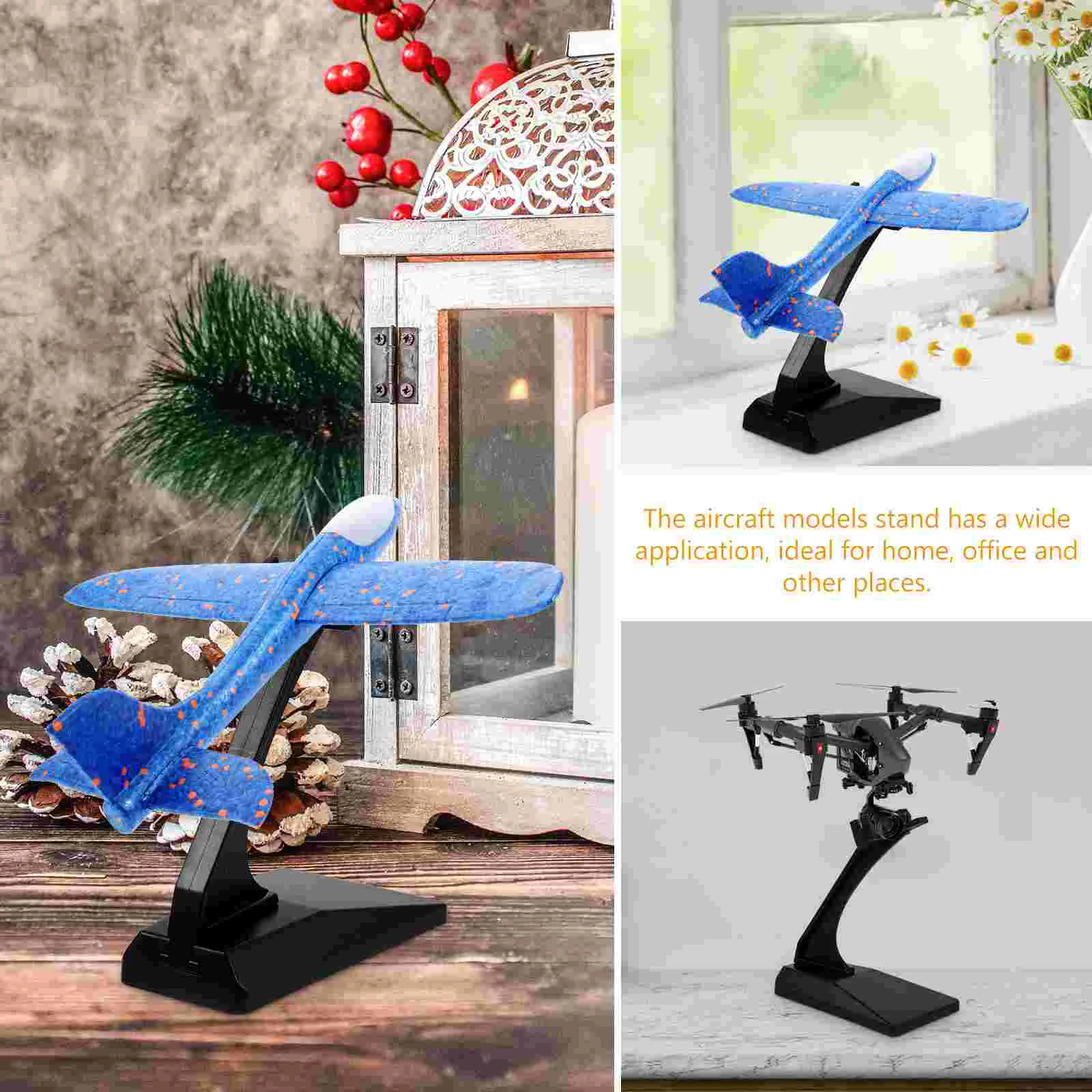 2 Pcs Bracket Aircraft Display Stand Model Airplane Planes Stands Shelf Toy Models Decorate Suite