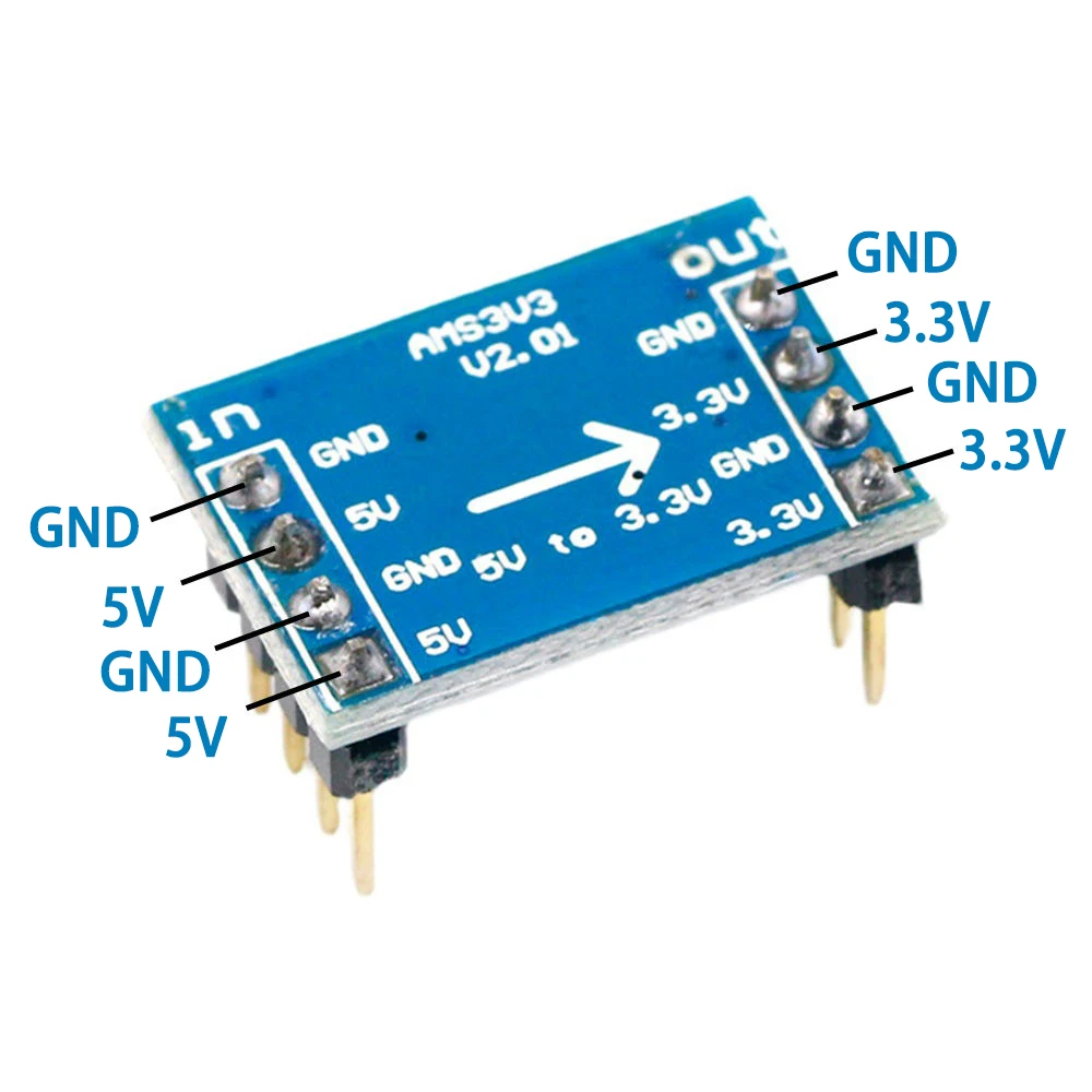 DC 4,5 V-7V zu 3,3 V DC-DC Step-Down-Modul Zweikanal-Buck-Wandler-Spannungsregler-Modul ams1117-Chip