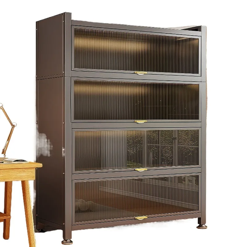 

Household Steel Storage Cabinet Bedroom Balcony Living Room Multi-layer Children's Shoe Cabinet Simple