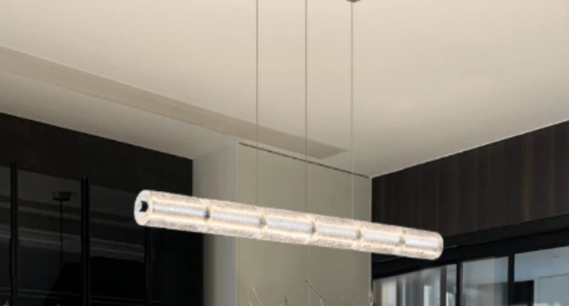 Modern Dimmable Pendant Lighting For Kitchen Island Bar LED Hanging Lamp For Dining Room Long Hanging Light Fixtures