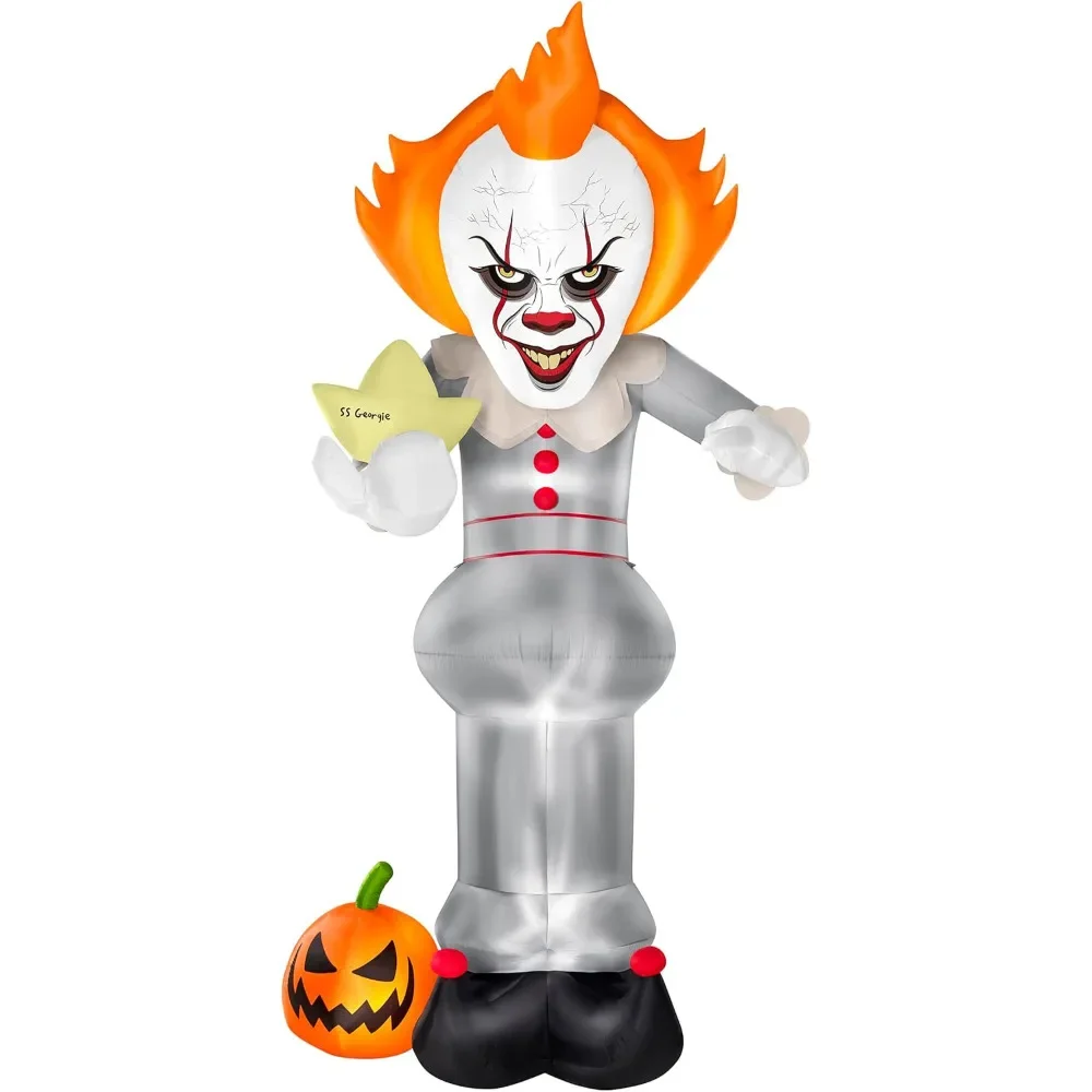 Halloween Outdoor Decorations It 12 Ft. Inflatable Halloween Accessories  Multicolor Inflatable, Stakes, Tethers Spot Clean