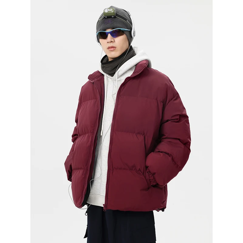 

Winter New Cotton-padded Clothes Basic Simple Solid Color Cotton Coat Casual All-match Jacket Unisex, Winter Warm Cotton Coat.