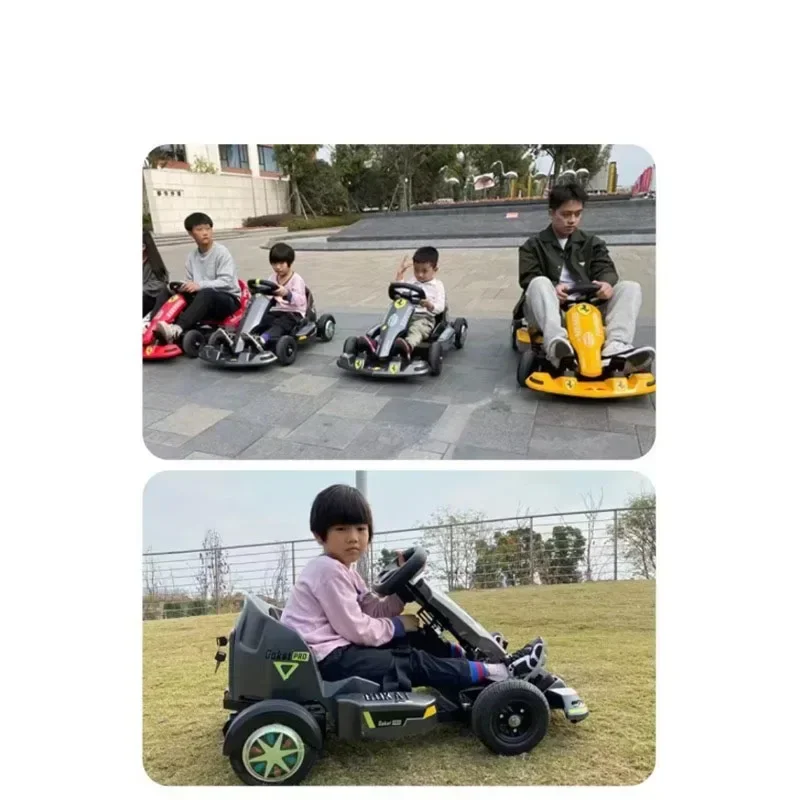 Children's Go Kart, Balance Bike, Electric Four-wheel Drift Bike, Children's Racing Bike, Beach Bike for Shopping Mall