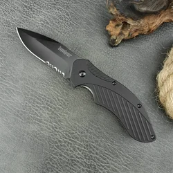 KS 1605 Half Serrated Folding Knife for Hunting Outdoor Camping Pocket Knife Combat Hiking Emergency Rescue Tool Fruit Knife