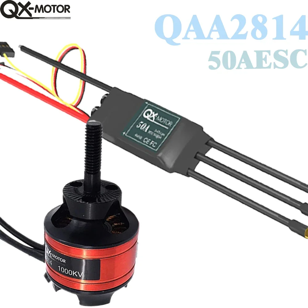 

QAA2814 1100/1250kv Brushless Motor 4S CW CCW With 50A ESC For RC 3D Fixed-wing Airplane Accessory Qx-motor