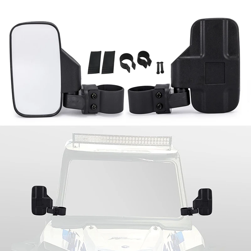 

Motorcycle Mirrors For Polaris RZR 800 900 1000 UTV Rearview Mirror Side Mirror Accessories With 1.75" And 2" Roll Cages