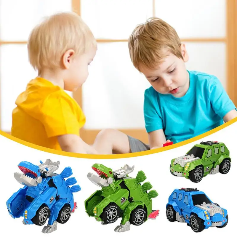 Transforming Dinosaur Car Toy Music And Lighting Robot Car Multifunctional Dino Robot Transform Games Car Toys Dinosaur Model