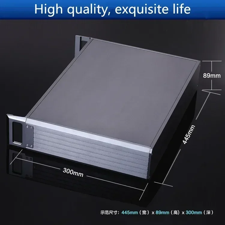 لتقوم بها بنفسك مكبر للصوت 445*89*300 مللي متر 2U الألومنيوم مكبر للصوت الهيكل/الأدوات الهيكل/AMP الضميمة/علبة مكبر للصوت/صندوق DIY