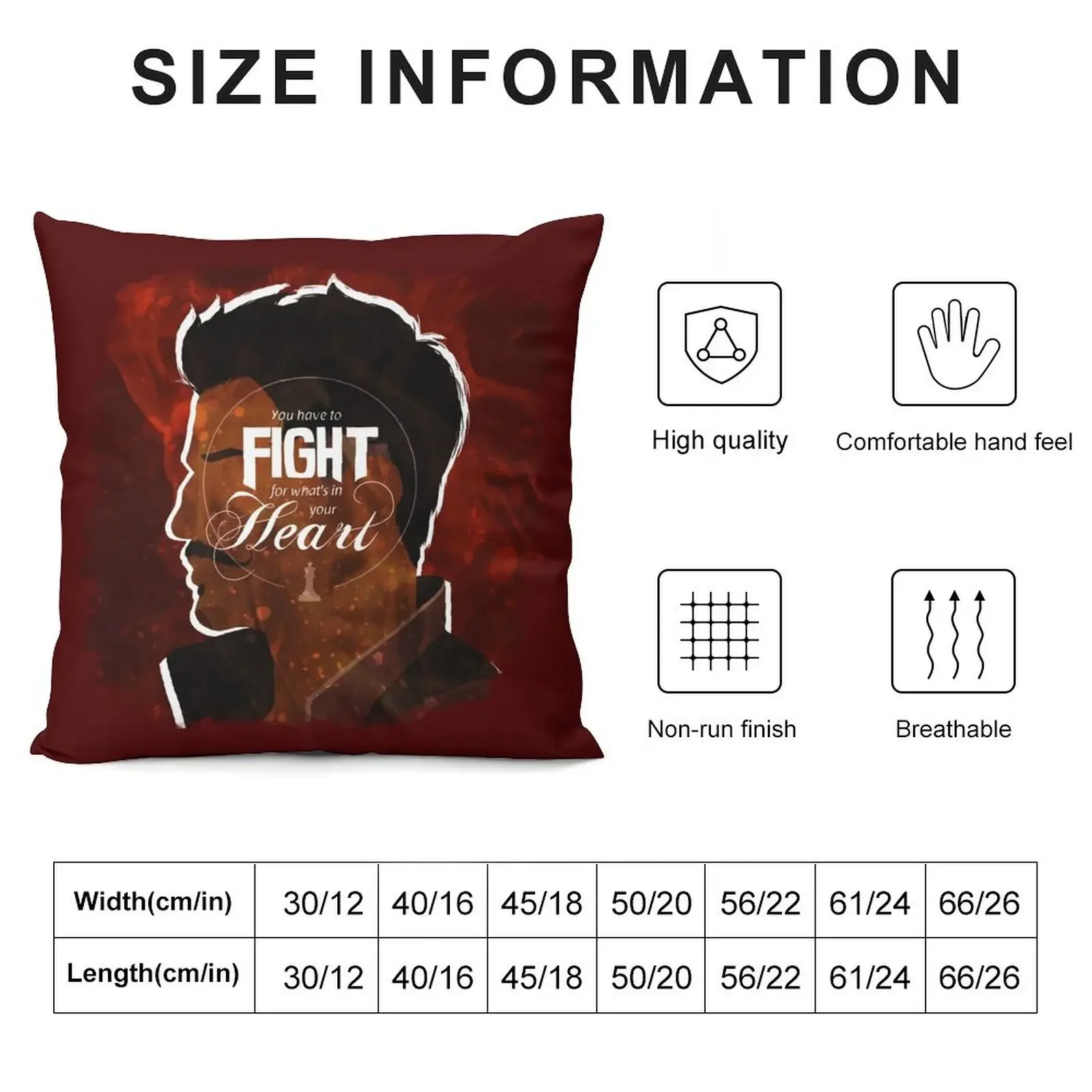 Dorian - Fight For What's In You Heart Throw Pillow Pillowcases For Pillows Christmas Pillow Cases pillow