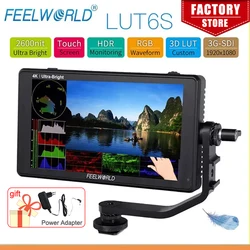 FEELWORLD LUT6S 3D LUT Touch Screen on Camera Field DSLR Monitor with HDR Waveform for Stabilizer on Camera Field DSLR Monitor