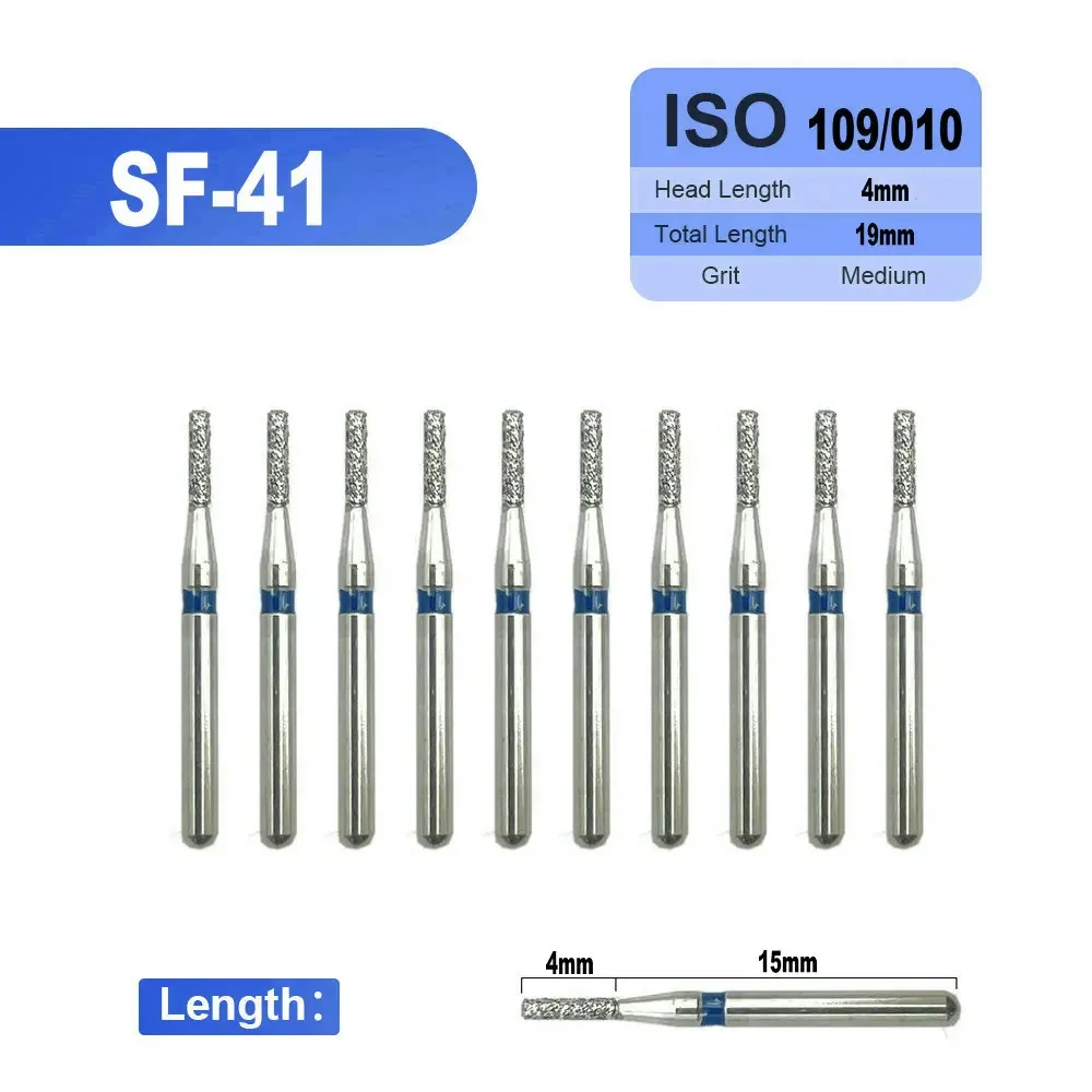 10pcs High Quality Dental Diamond Burs FG 1.6mm For High Speed Handpiece Dentistry Instrument  SF-41